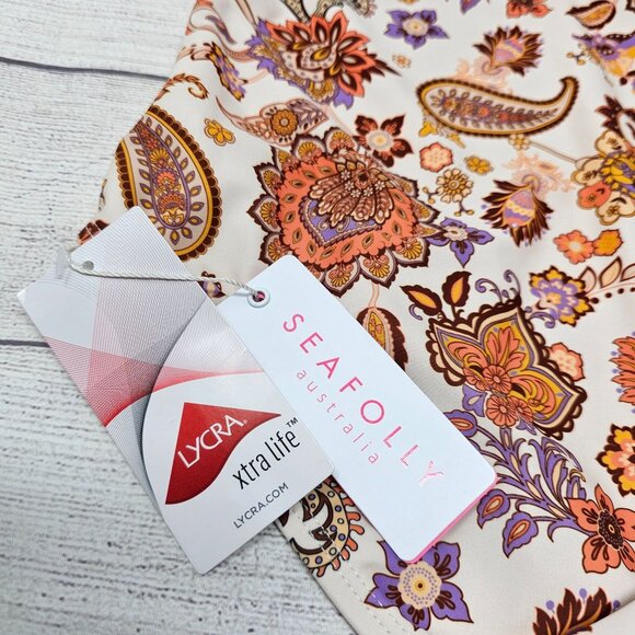 NWT Seafolly Girls Standard Twist Front Soft Cup Boyleg One Piece Swimsuit 14(Au - Picture 3 of 6